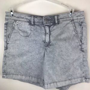 Anthropologie Chino Shorts Gray Acid Wash 27 M601